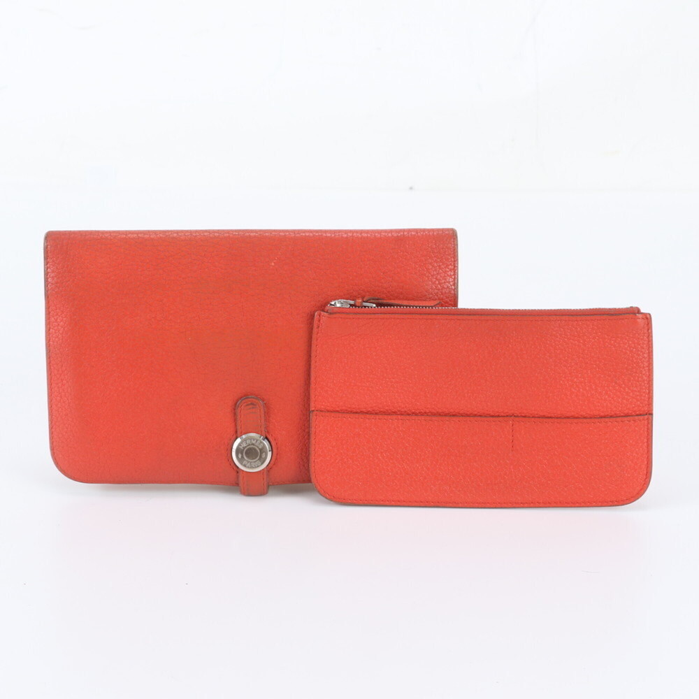 Hermes Dogon Duo GM Leather Long Wallet (with □P stamp) - Women's Wallet/Coin...